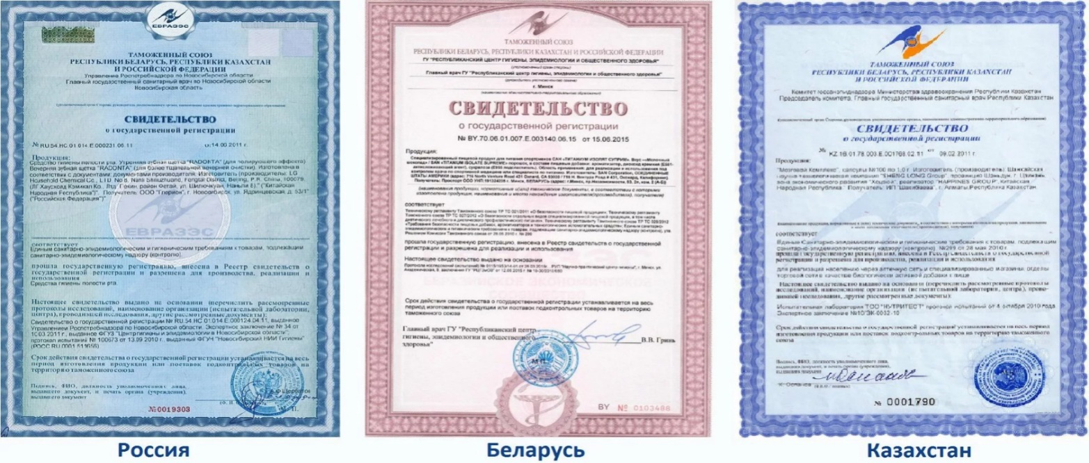 Что такое свидетельство о государственной регистрации продукции